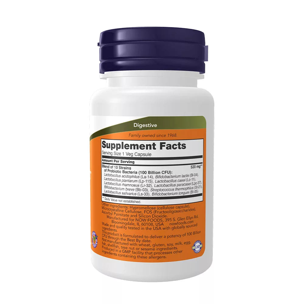 Now Foods Probiotic-10 100 Billion (30 Veg Capsules)