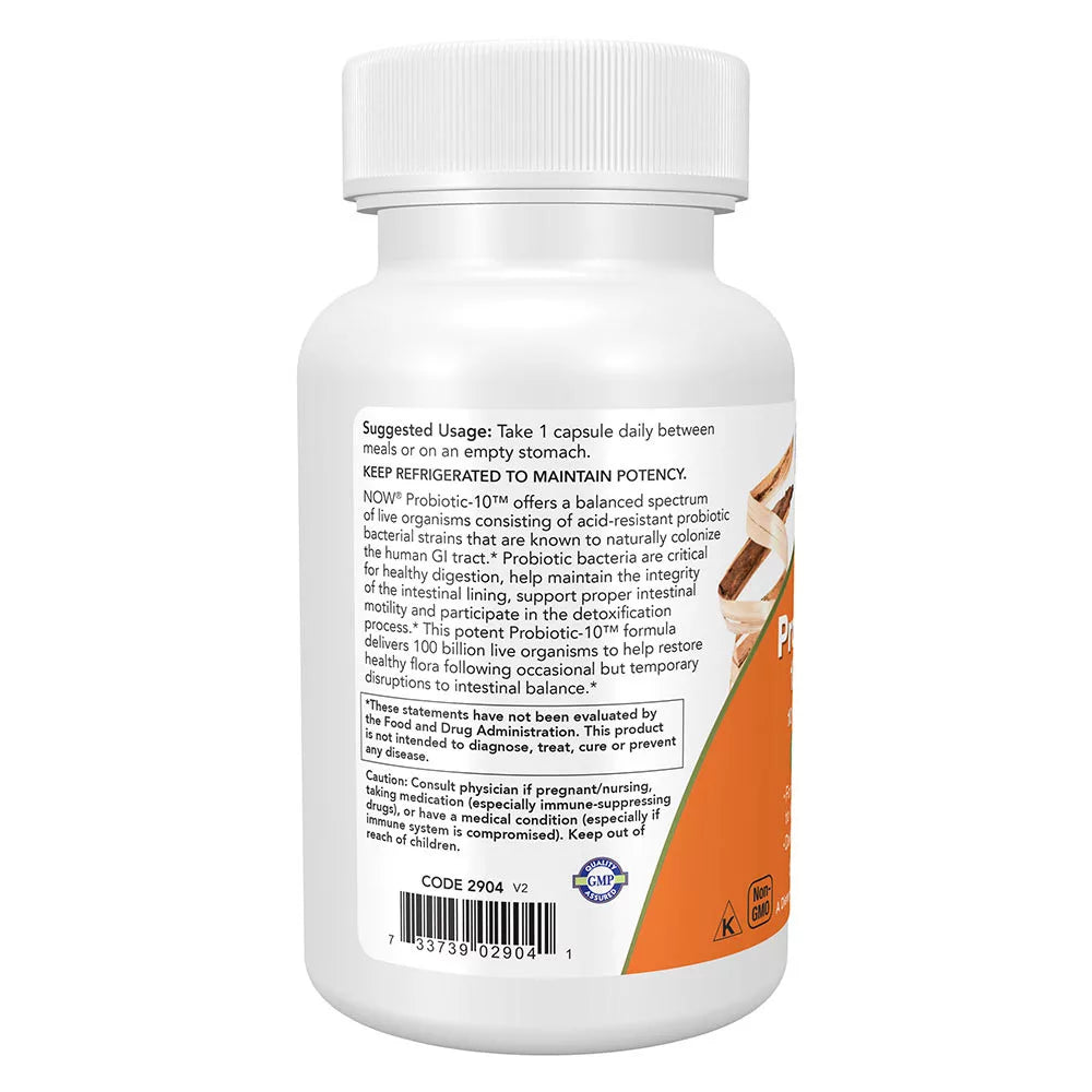 Now Foods Probiotic-10 100 Billion (60 Veg Capsules)