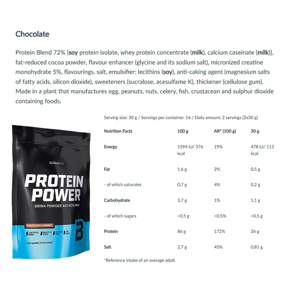 BioTechUSA Protein Power (1000 g, Chocolate)