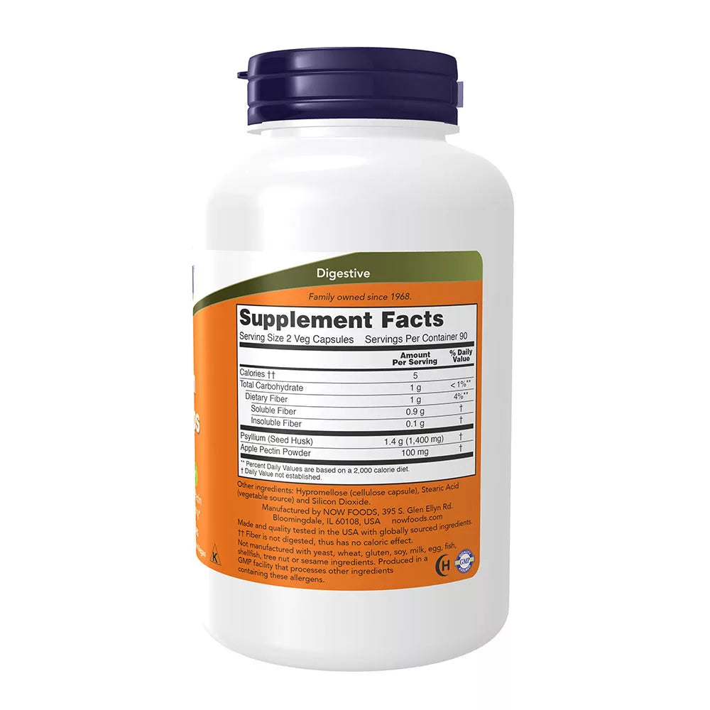 Now Foods Psyllium Husk 750 mg (180 Capsules)