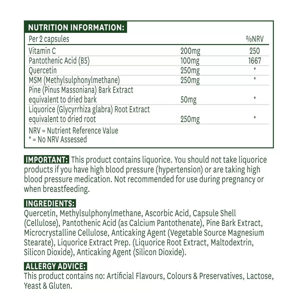 Natures Aid Quercetin Formula (90 Capsules)