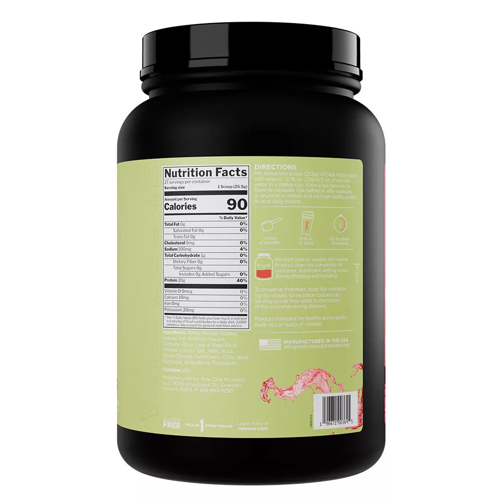 Rule1 Clear Whey Isolate (689 g, Cherry Limeade)