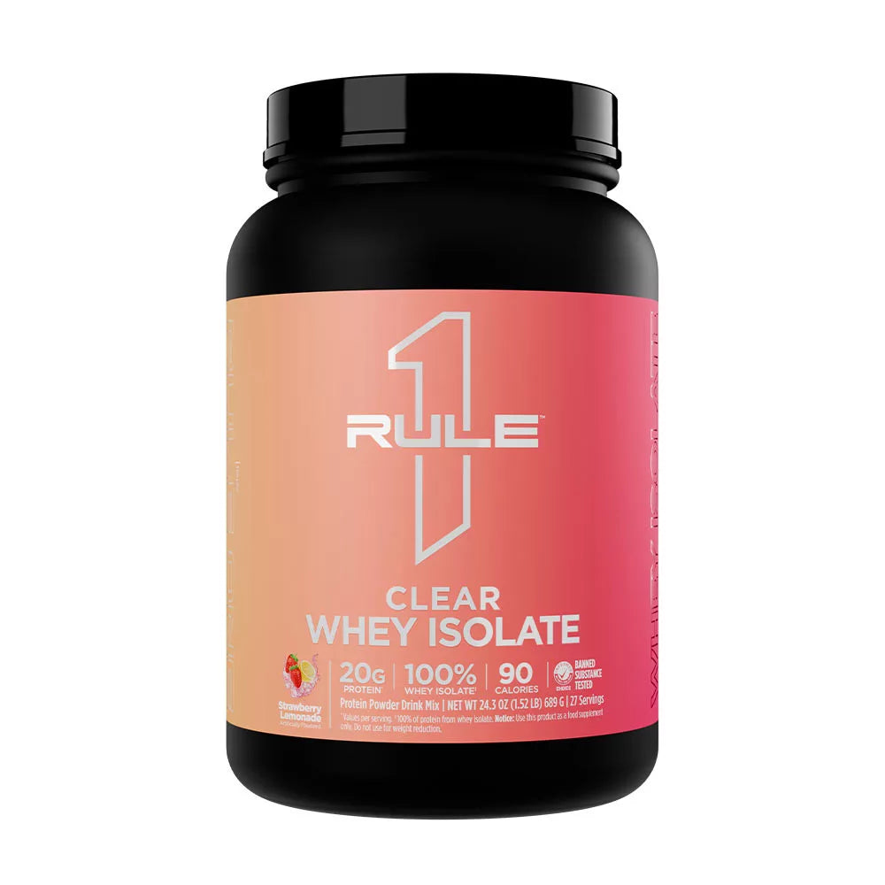 Rule1 Clear Whey Isolate (689 g, Strawberry Lemonade)