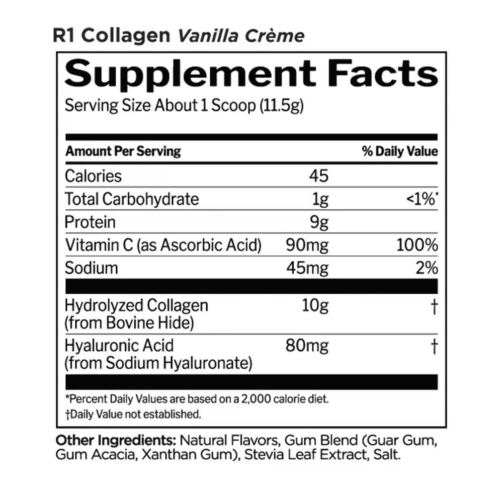 Rule1 Collagen Peptides (230 g, Vanilla Creme)