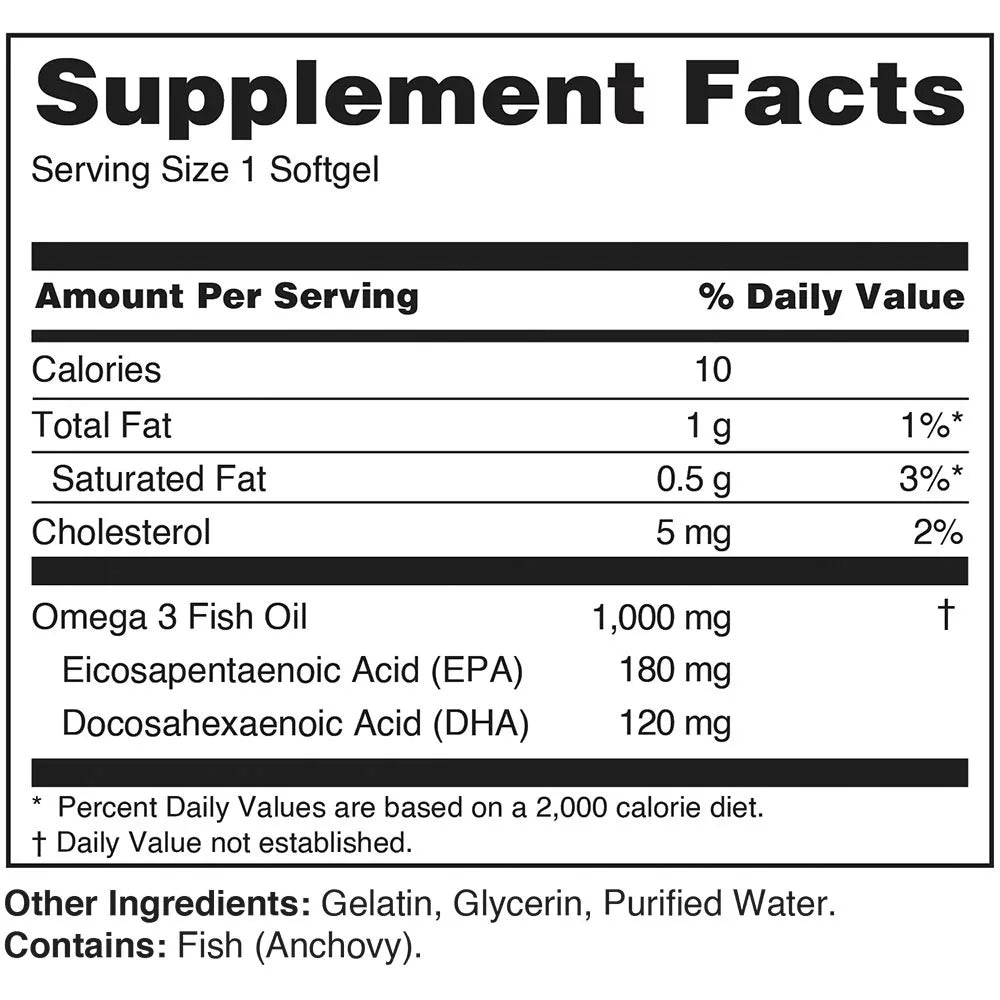 Rule1 Fish Oil - Omega-3 (100 Softgels)