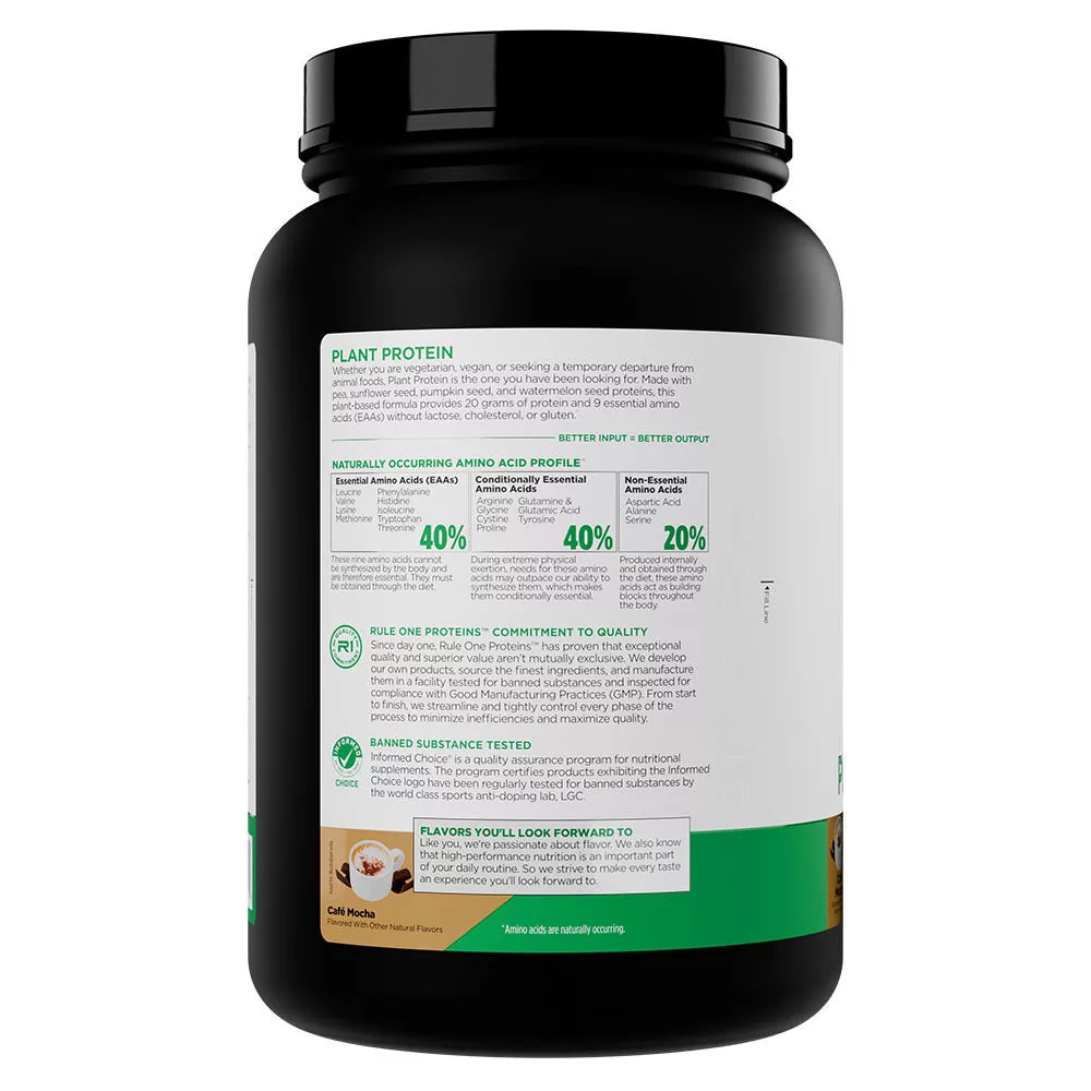 Rule1 Plant Protein (630 g, Café Mocha)
