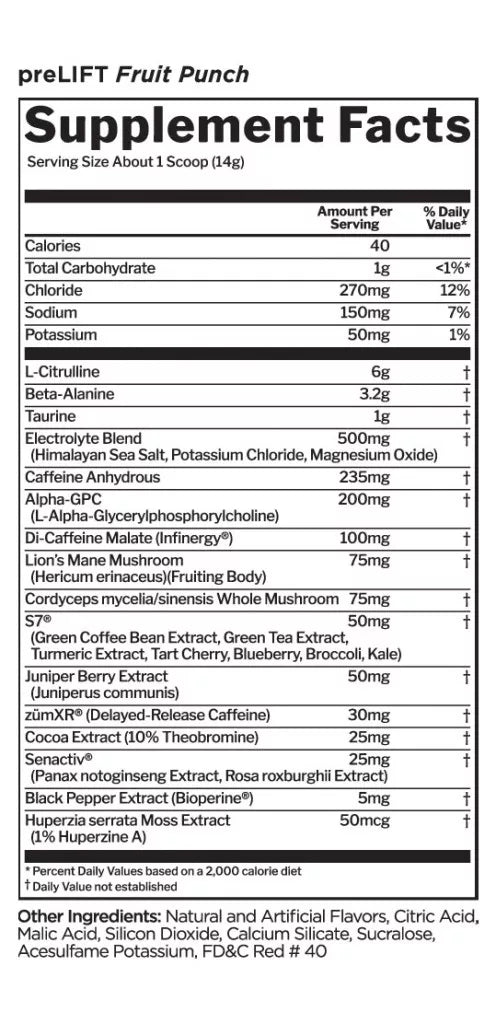 Rule1 Prelift (420 g, Fruit Punch)