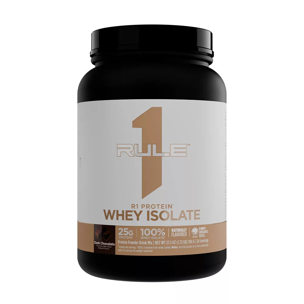 Rule1 Naturally Flavored R1 Protein Whey Isolate (780 g, Dark Chocolate)