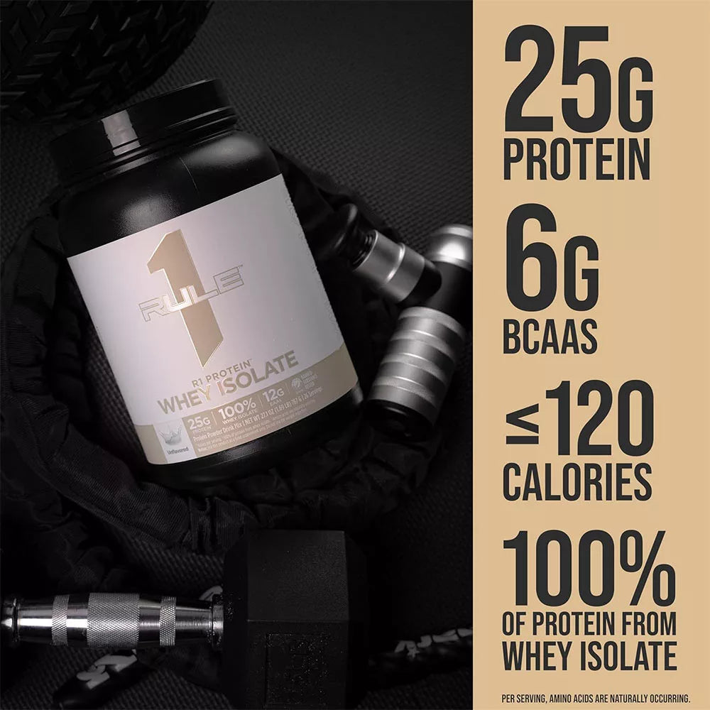 Rule1 Naturally Flavored R1 Protein Whey Isolate (763 g, Pure Vanilla)