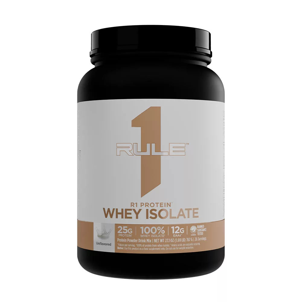 Rule1 Naturally Flavored R1 Protein Whey Isolate (767 g, Naturally Unflavored)