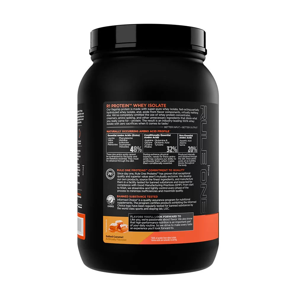 Rule1 R1 Protein Whey Isolate (895 g, Salted Caramel)