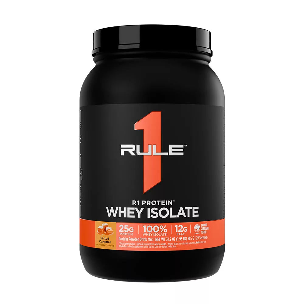 Rule1 R1 Protein Whey Isolate (895 g, Salted Caramel)