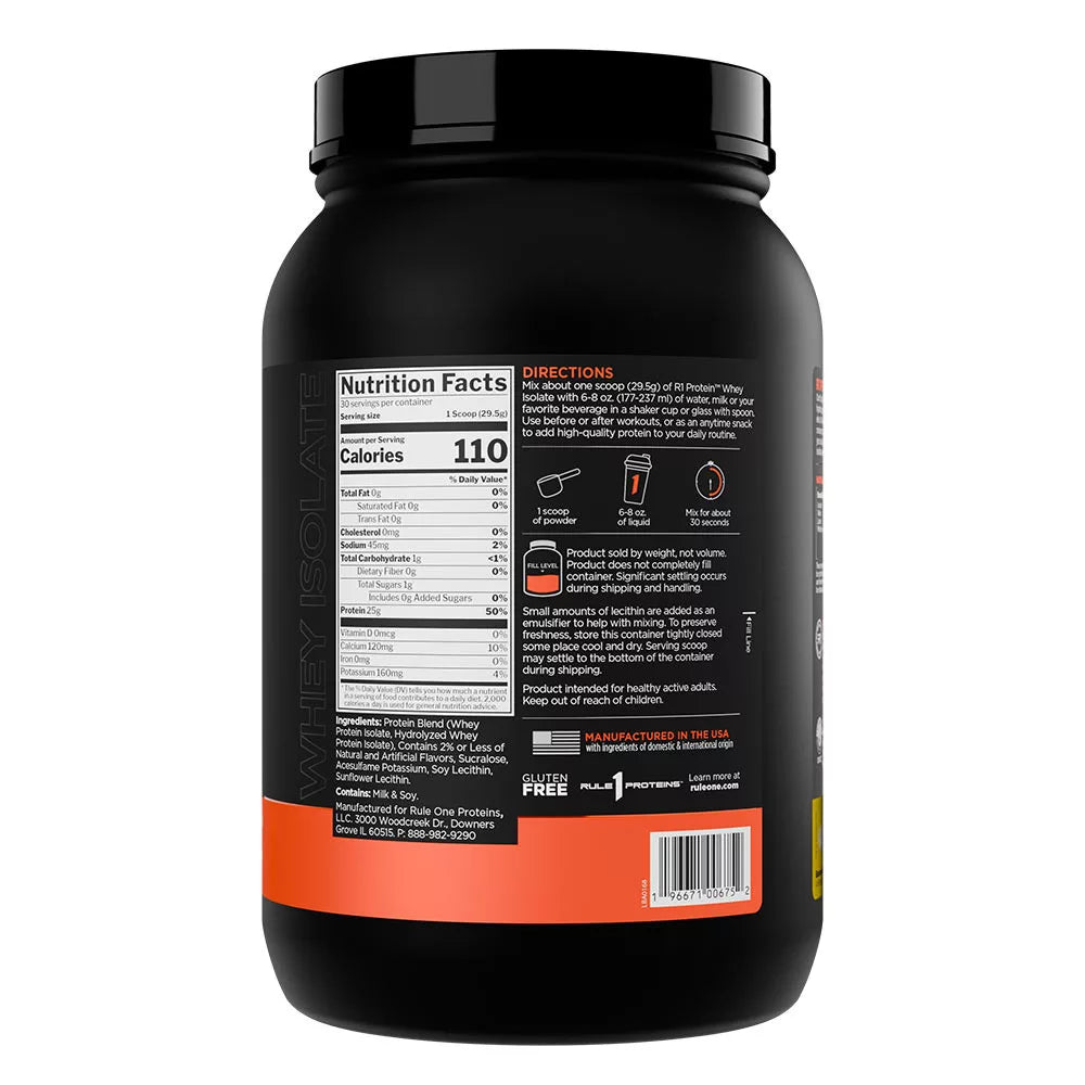 Rule1 R1 Protein Whey Isolate (885 g, Banana Cream)