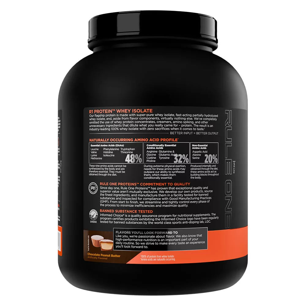 Rule1 R1 Protein Whey Isolate (2280 g, Chocolate Peanut Butter)