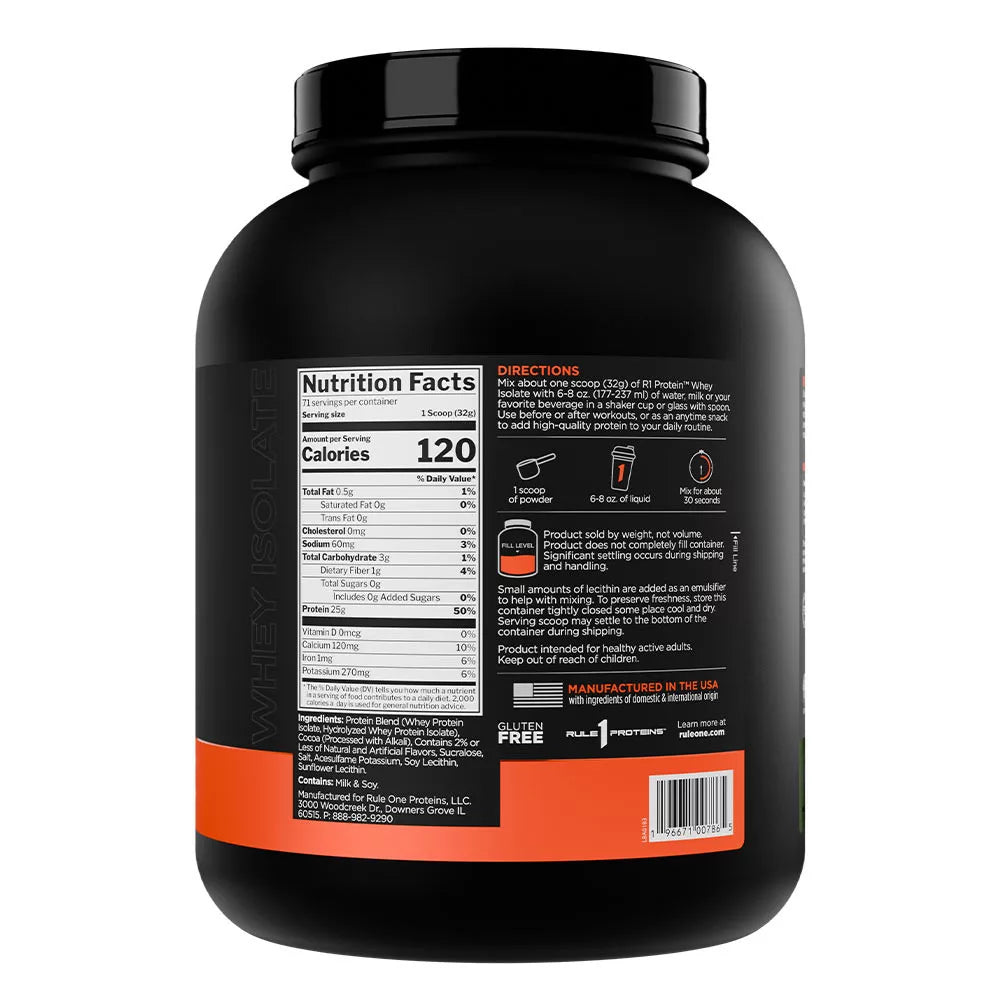 Rule1 R1 Protein Whey Isolate (2270 g, Mint Chocolate Chip)