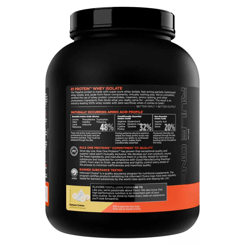 Rule1 R1 Protein Whey Isolate (2240 g, Banana Cream)