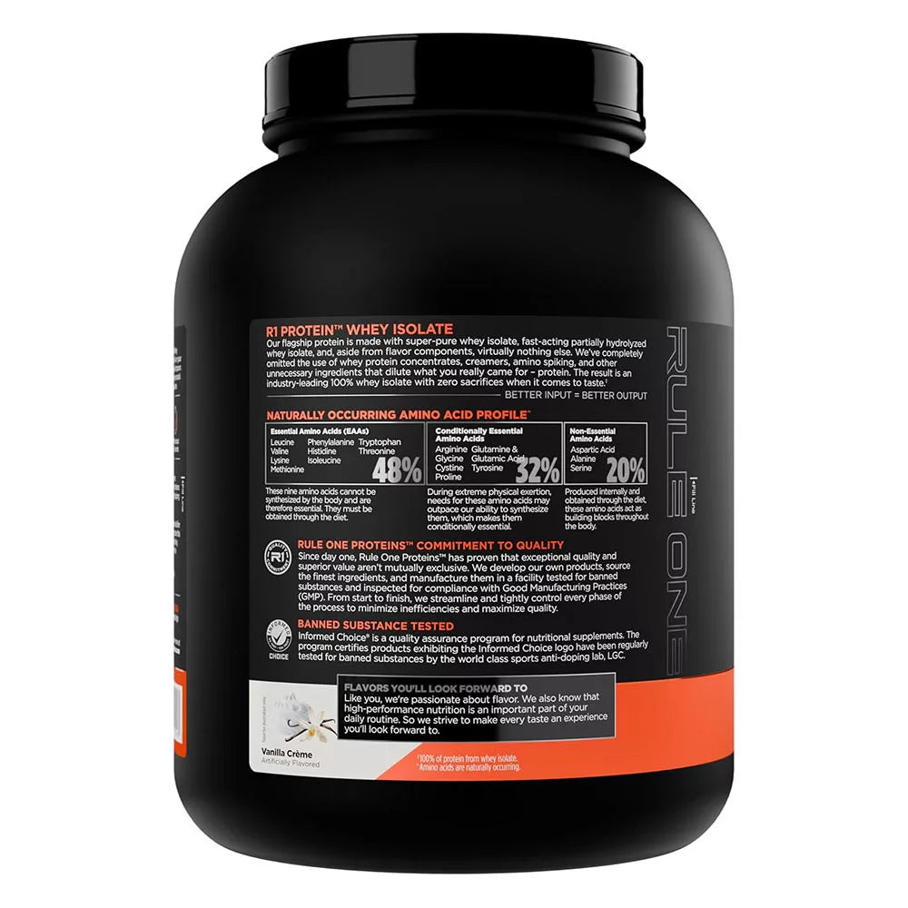 Rule1 R1 Protein Whey Isolate (2280 g, Vanilla Creme)