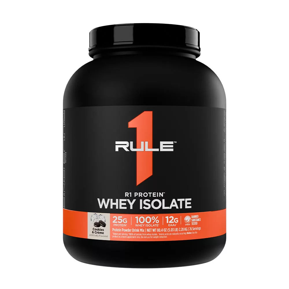 Rule1 R1 Protein Whey Isolate (2280 g, Cookies & Cream)