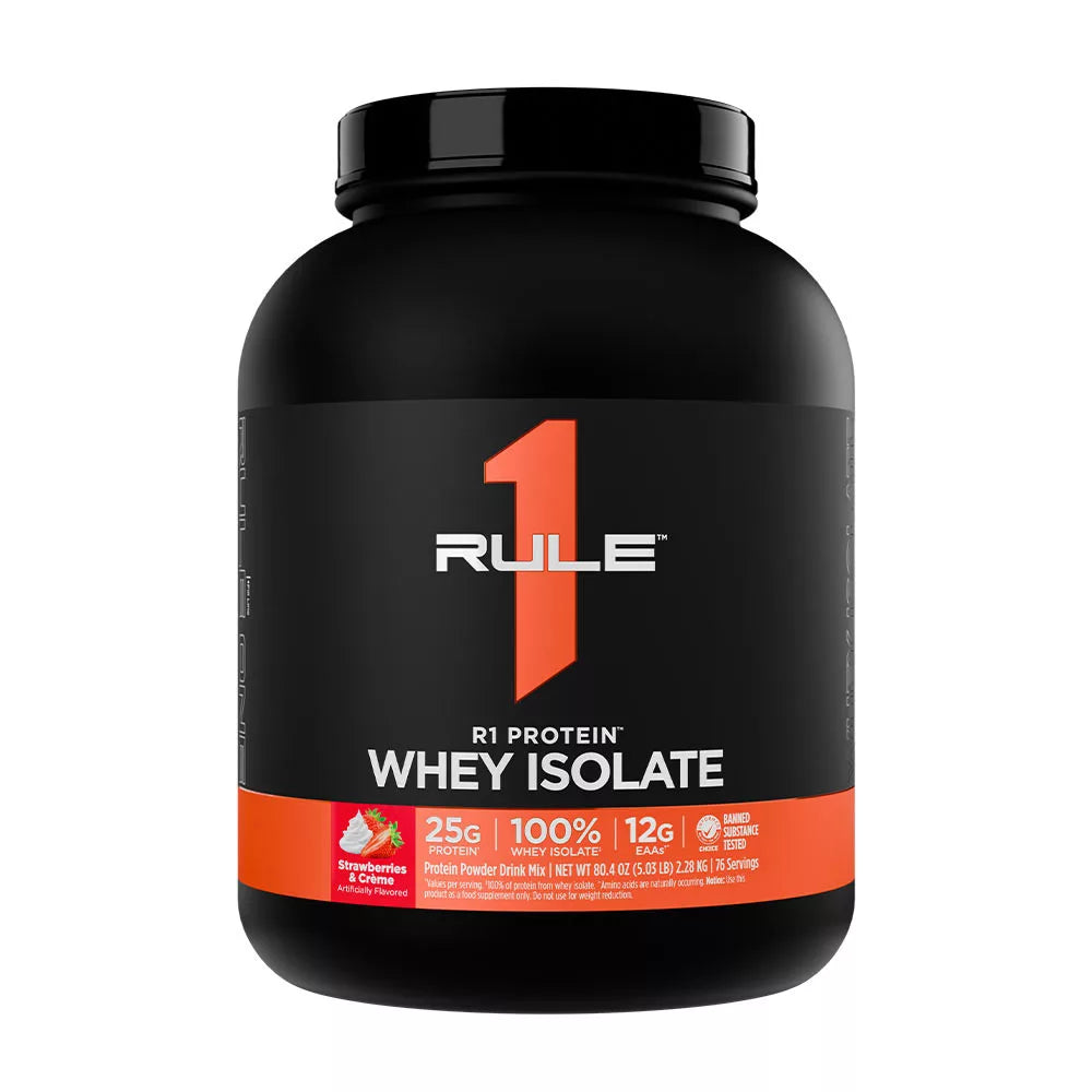 Rule1 R1 Protein Whey Isolate (2280 g, Strawberries and Cream)