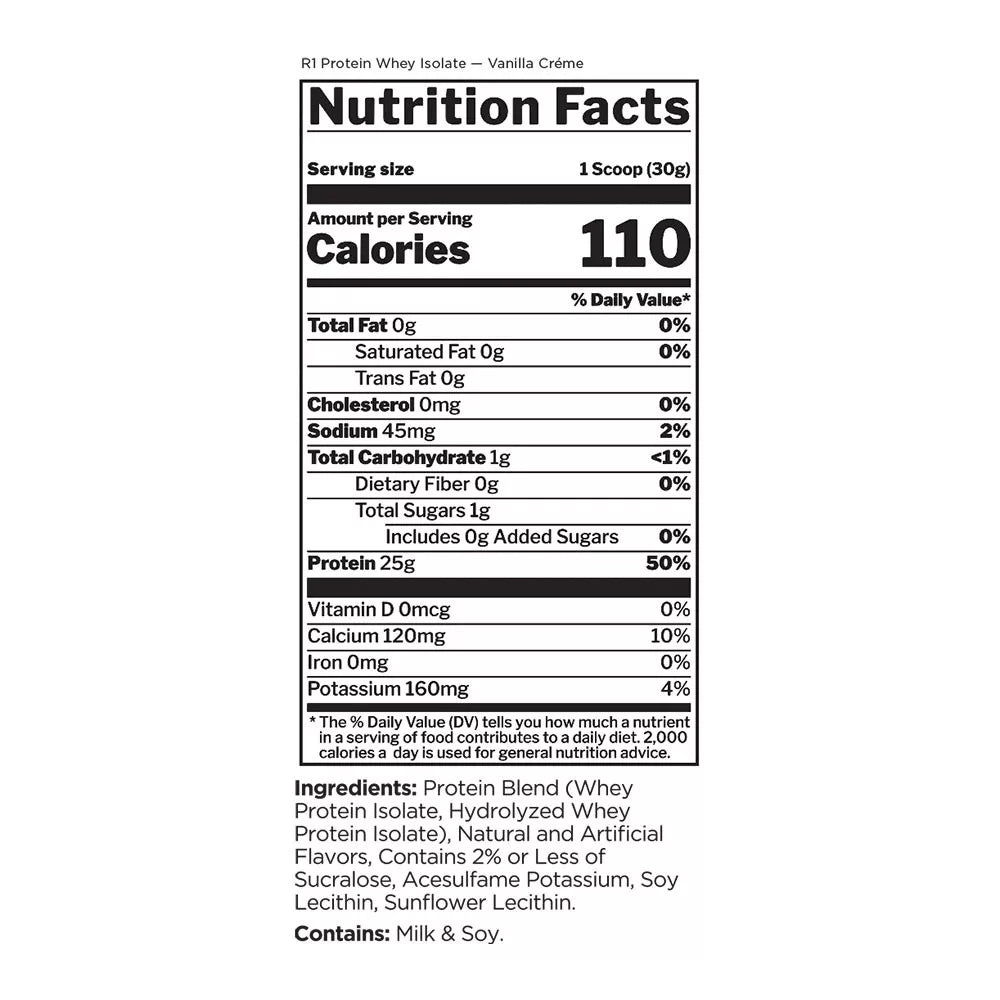 Rule1 Proein Whey Isolate Sample (30 g, Vanilla Cream)