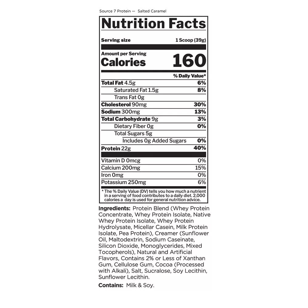 Rule1 Source 7 Protein (21 Servings, Salted Caramel)