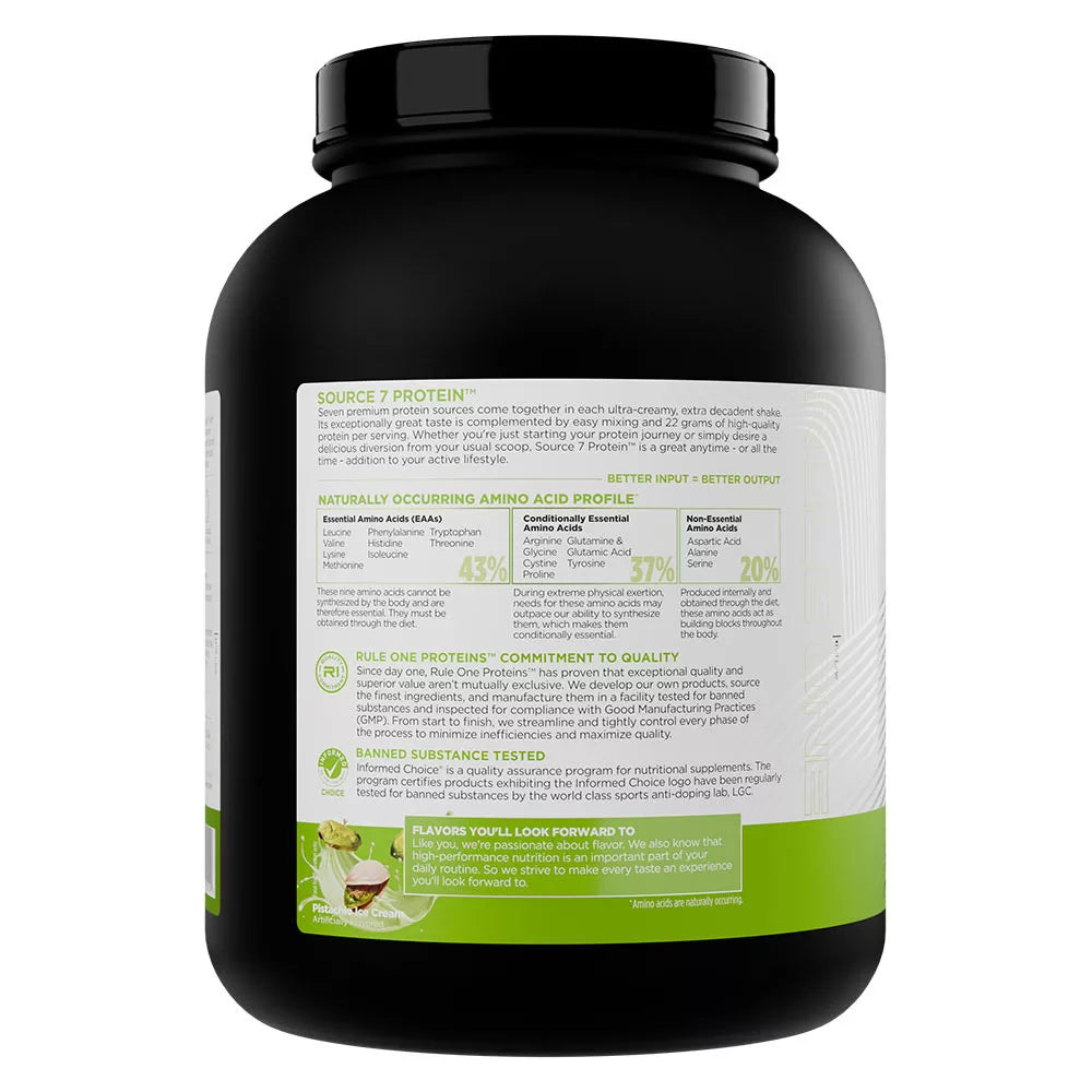 Rule1 Source 7 Protein (1790 g, Pistachio Ice Cream)