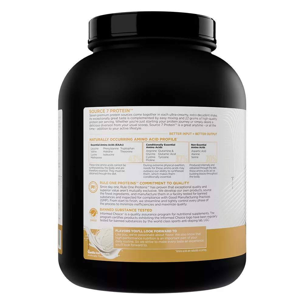 Rule1 Source 7 Protein (1790 g, Vanilla Ice Cream)