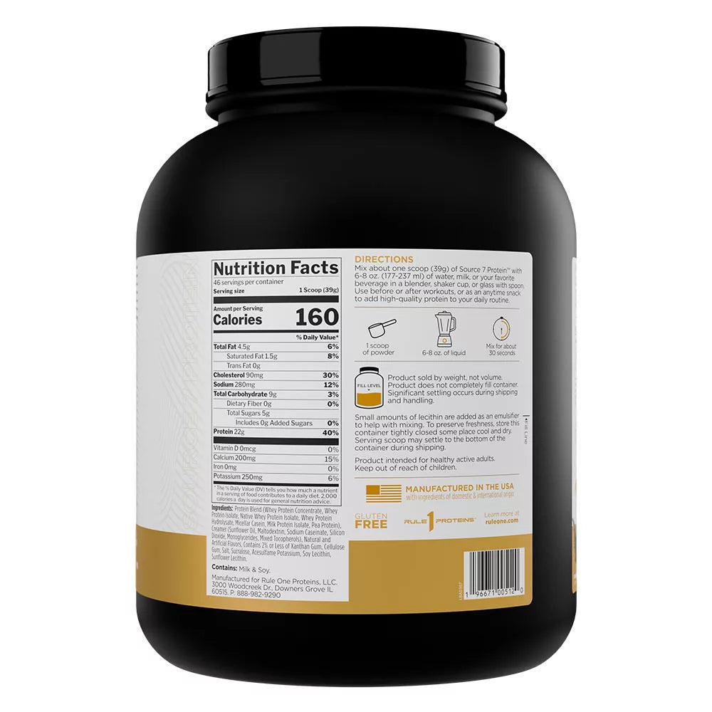 Rule1 Source 7 Protein (1790 g, Vanilla Ice Cream)