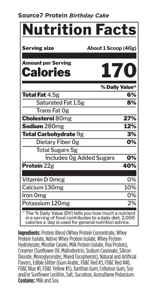 Rule1 Source 7 Protein (2280 g, Birthday Cake Gelato)