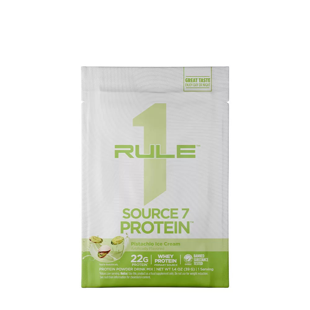 Rule1 Source 7 Protein Sample (39 g, Pistachio Ice Cream)