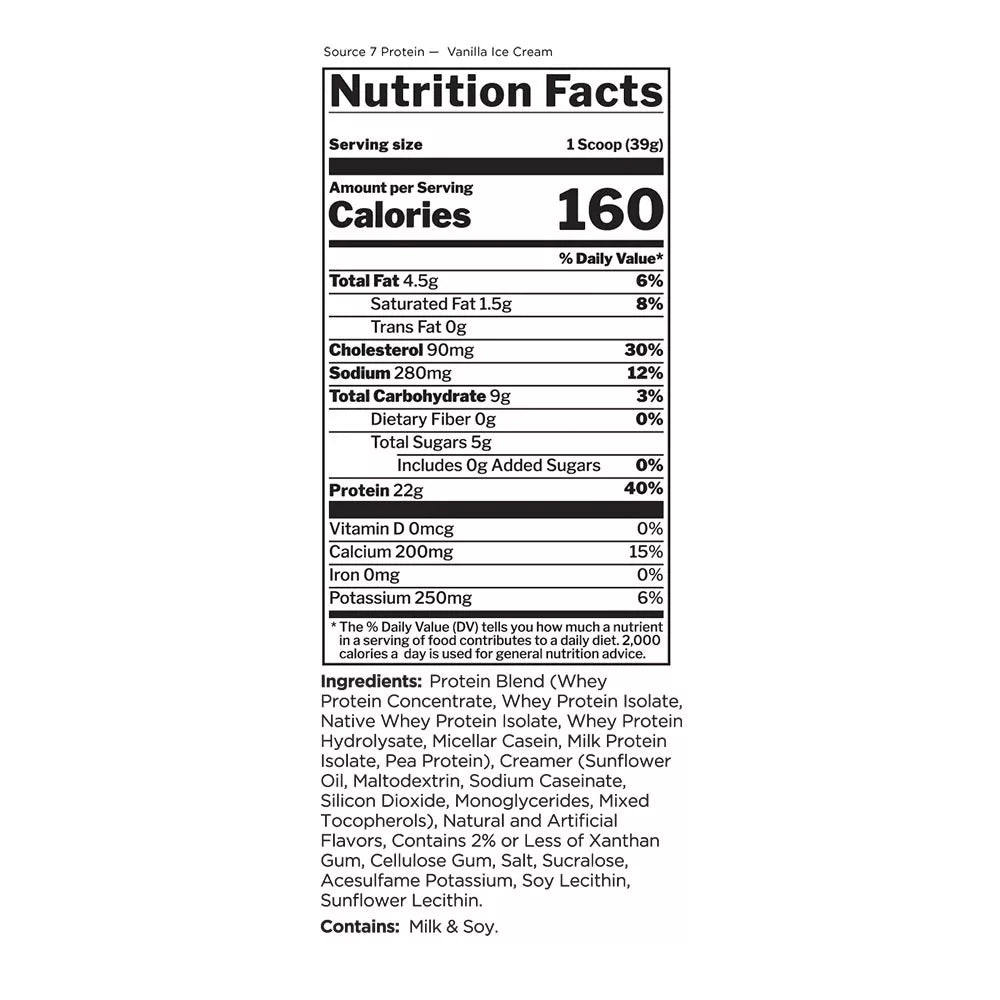 Rule1 Source 7 Protein Sample (39 g, Vanilla)