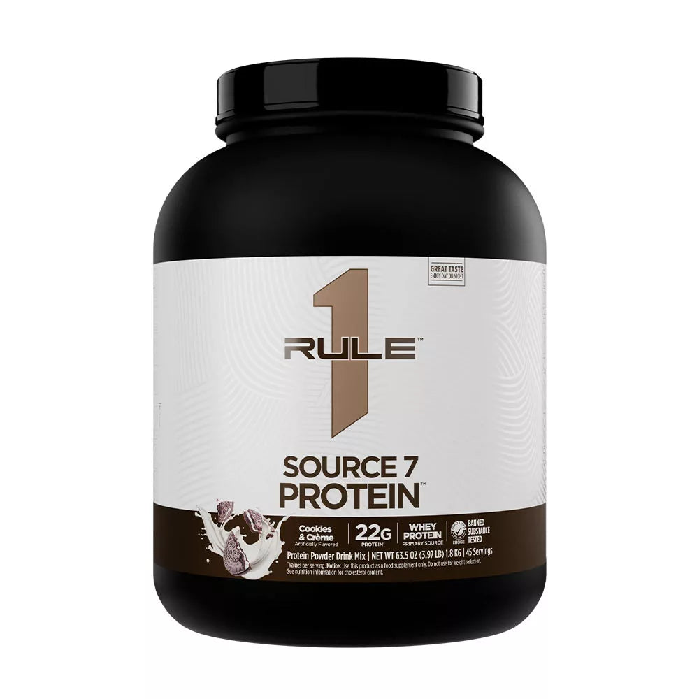 Rule1 Source 7 Protein (1800 g, Cookies and Cream Gelato)
