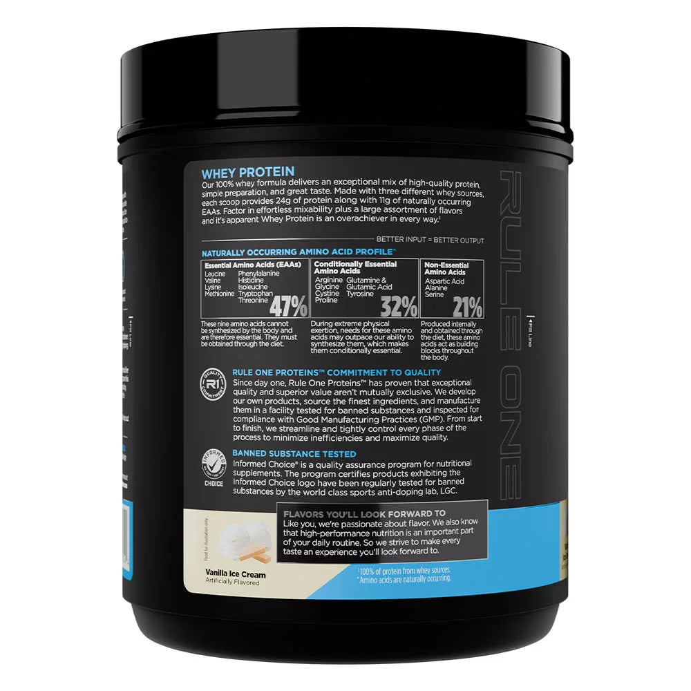 Rule1 Whey Protein (462 g, Soft Vanilla Ice Cream)