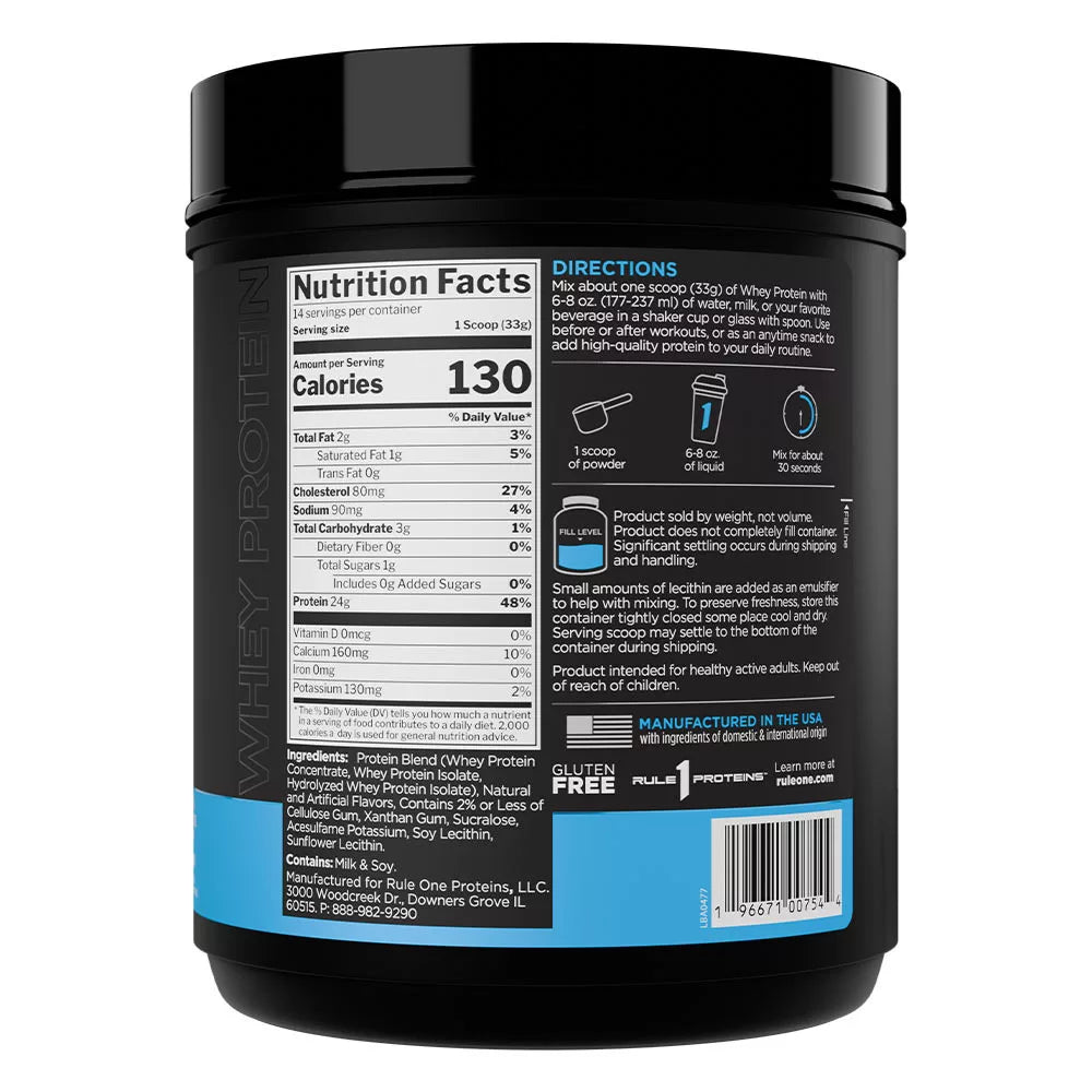 Rule1 Whey Protein (462 g, Soft Vanilla Ice Cream)