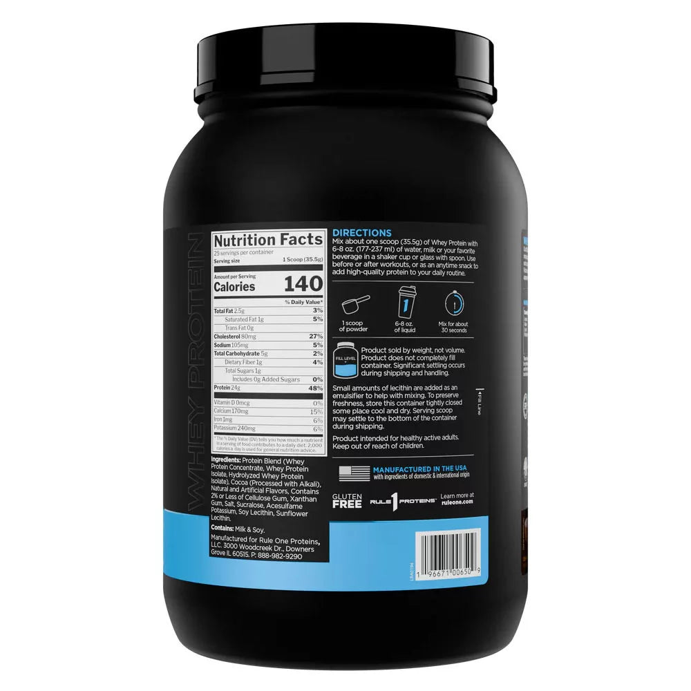 Rule1 Whey Protein (888 g, Chocolate Peanut Butter)