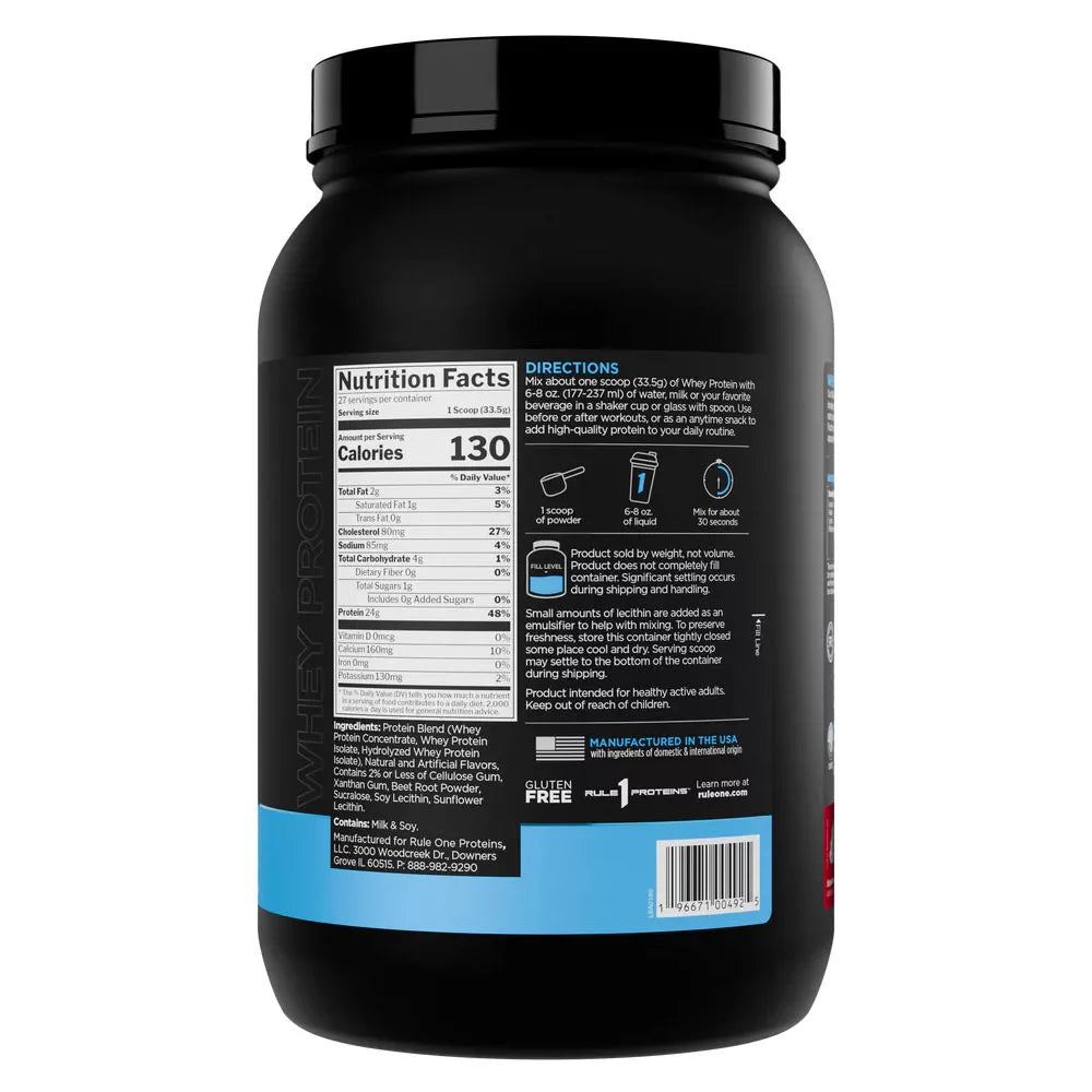 Rule1 Whey Protein (905 g, Strawberries and Cream)