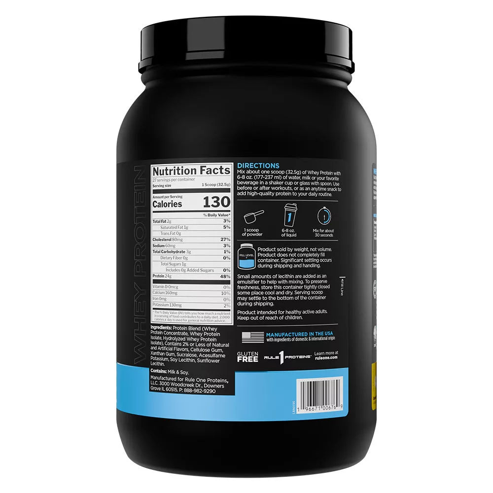 Rule1 Whey Protein (878 g, Banana Cream)