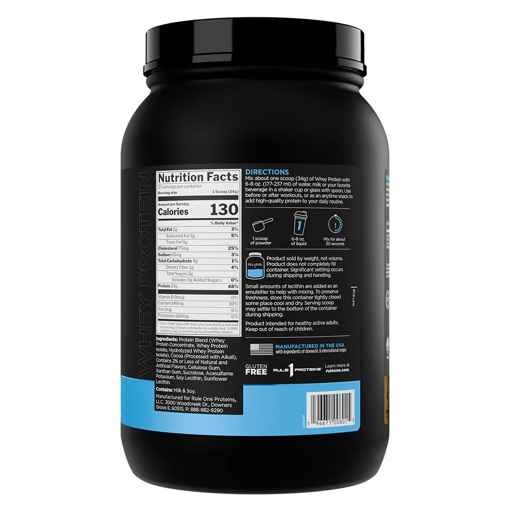 Rule1 Whey Protein (918 g, Café Mocha)