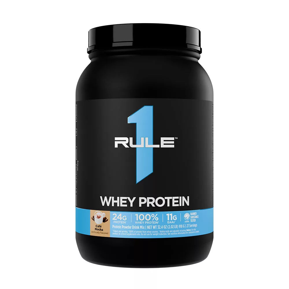 Rule1 Whey Protein (918 g, Café Mocha)