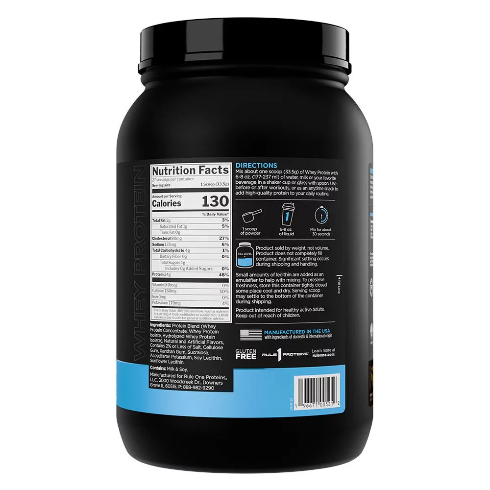 Rule1 Whey Protein (905 g, Campfire Smores)