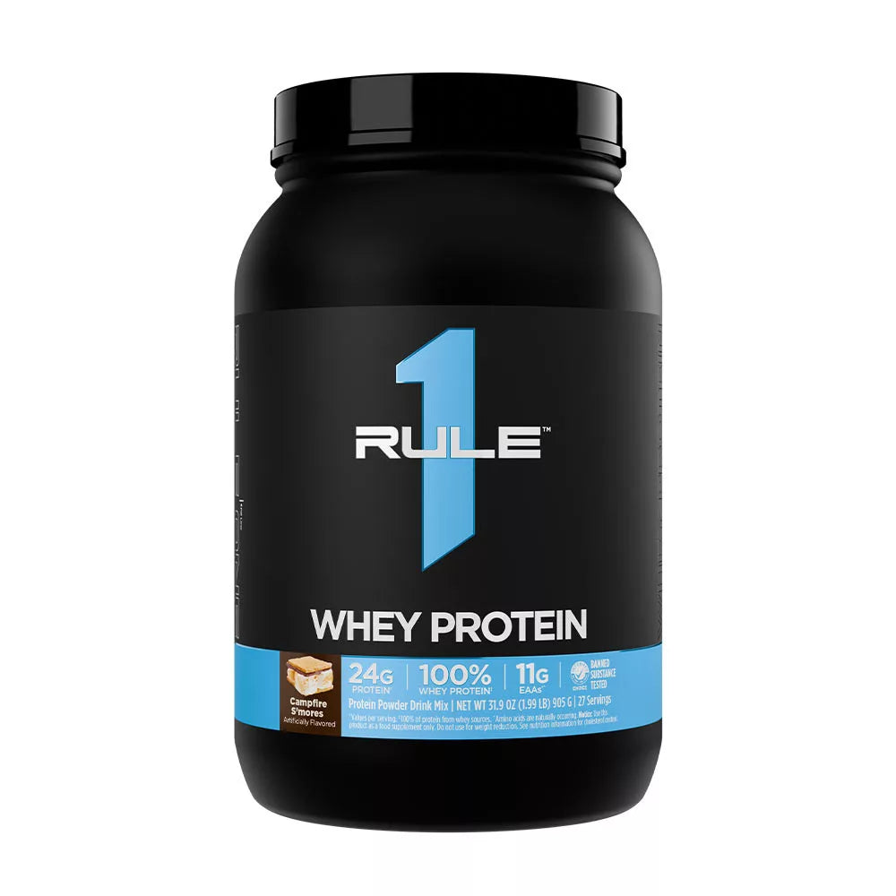 Rule1 Whey Protein (905 g, Campfire Smores)