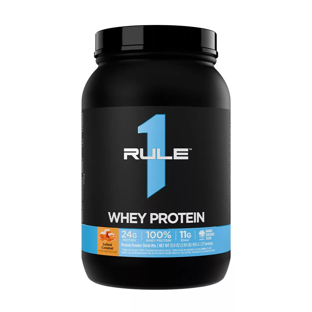 Rule1 Whey Protein (905 g, Salted Caramel)