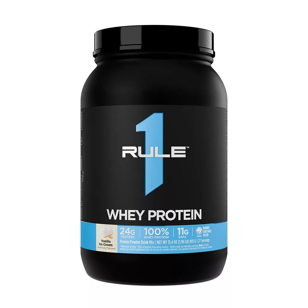 Rule1 Whey Protein (891 g, Vanilla Ice Cream)