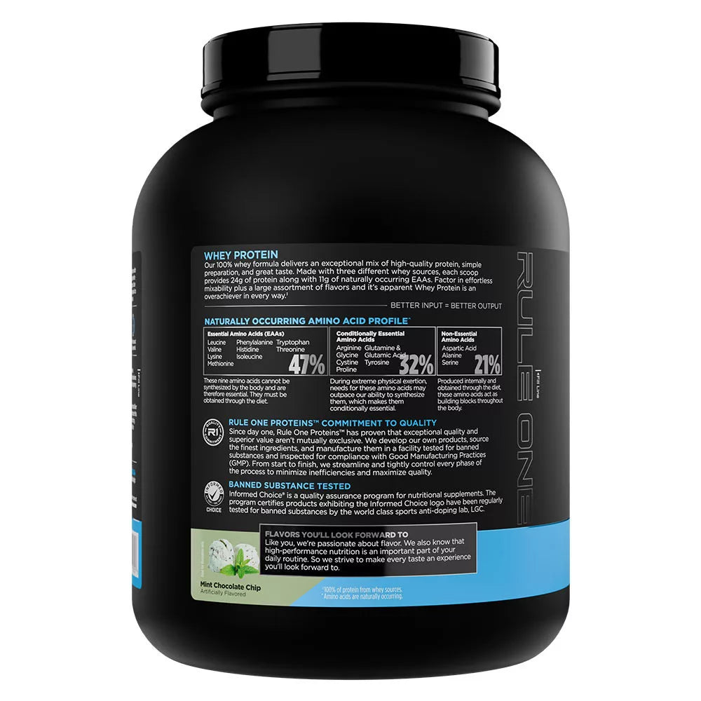 Rule1 Whey Protein (2270 g, Mint Chocolate Chip)