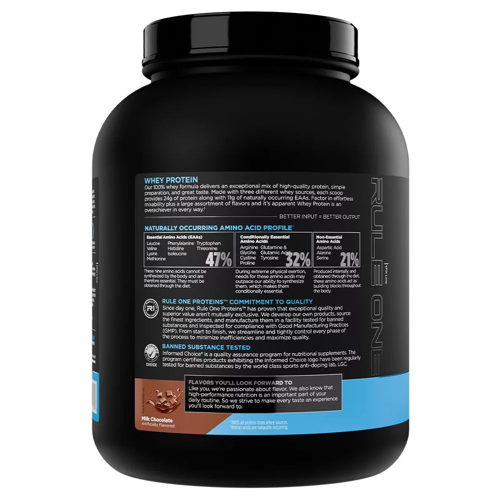 Rule1 Whey Protein (2280 g, Milk Chocolate)