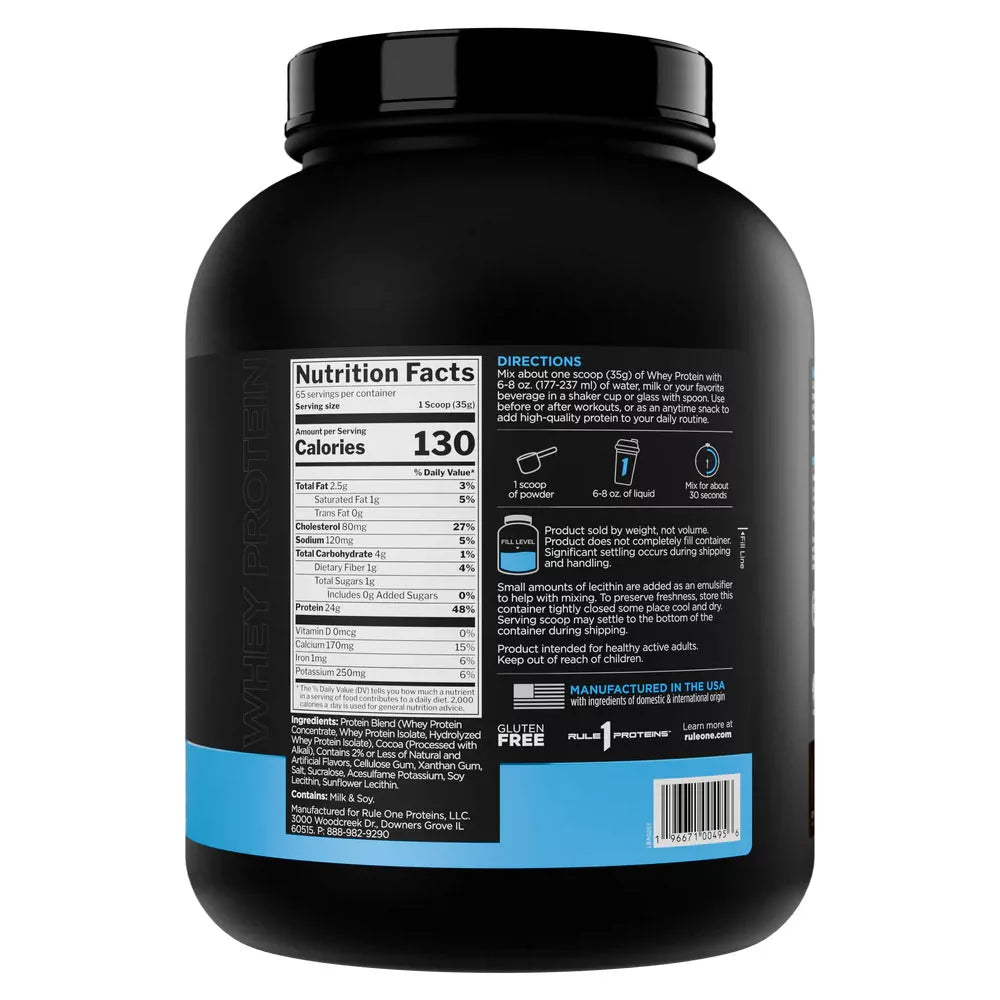 Rule1 Whey Protein (2280 g, Chocolate Fudge)