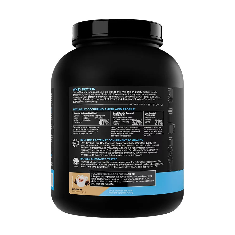 Rule1 Whey Protein (2240 g, Café Mocha)