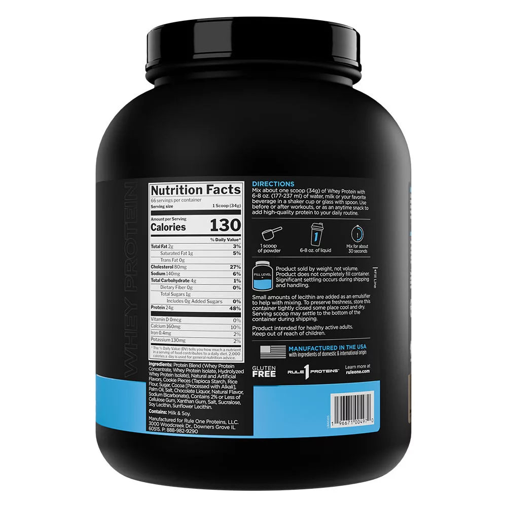 Rule1 Whey Protein (2240 g, Cookies & Cream)