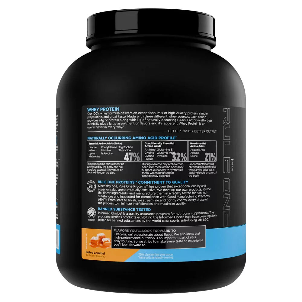 Rule1 Whey Protein (2240 g, Salted Caramel)