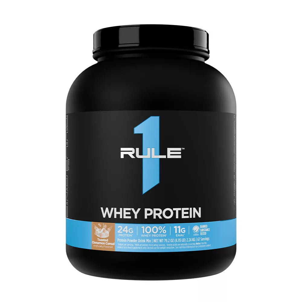 Rule1 Whey Protein (2240 g, Toasted Cinnamon Cereal)